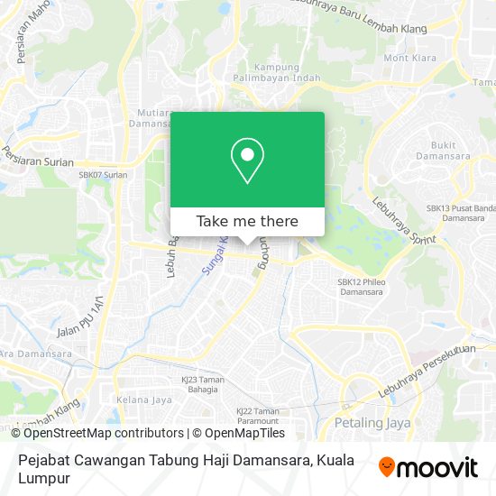 Pejabat Cawangan Tabung Haji Damansara map