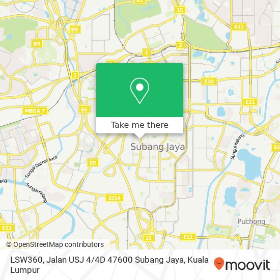 LSW360, Jalan USJ 4 / 4D 47600 Subang Jaya map