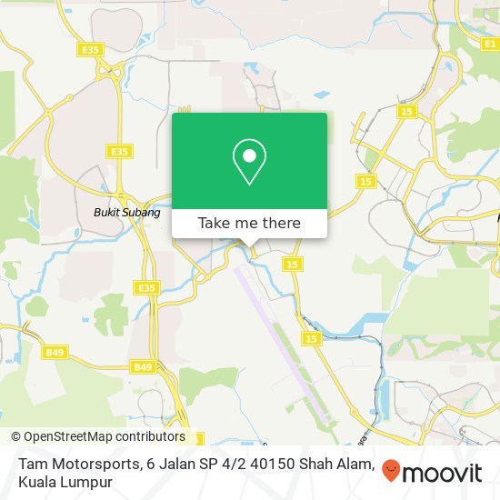 Tam Motorsports, 6 Jalan SP 4 / 2 40150 Shah Alam map