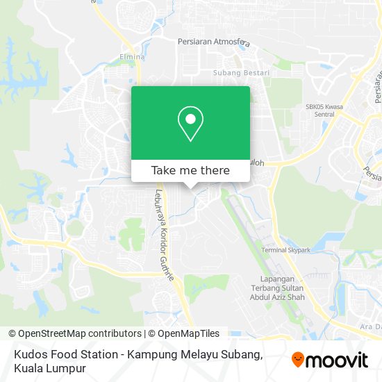 Peta Kudos Food Station - Kampung Melayu Subang