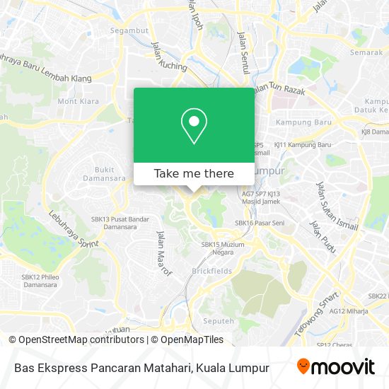 Bas Ekspress Pancaran Matahari map