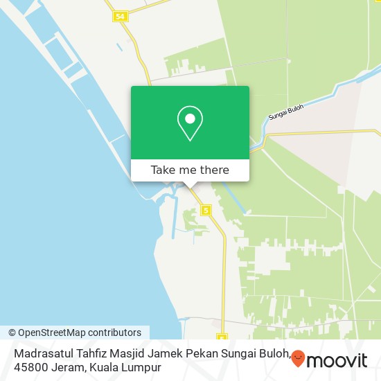 Madrasatul Tahfiz Masjid Jamek Pekan Sungai Buloh, 45800 Jeram map