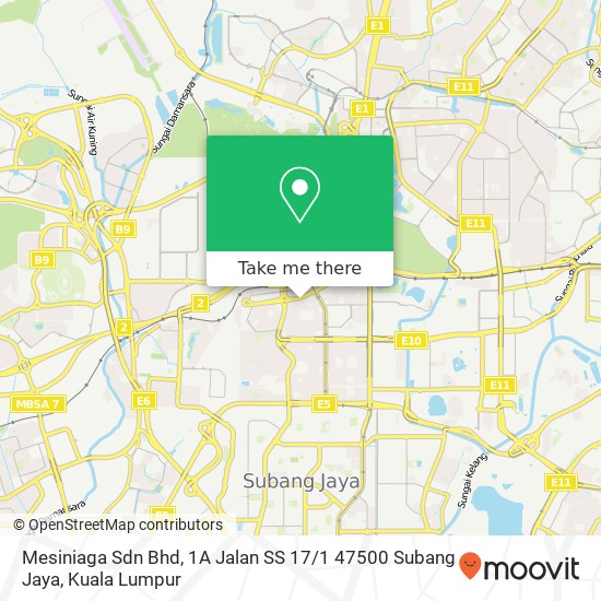 Peta Mesiniaga Sdn Bhd, 1A Jalan SS 17 / 1 47500 Subang Jaya