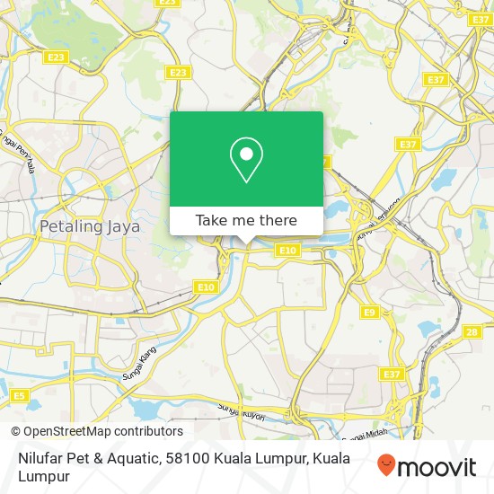 Peta Nilufar Pet & Aquatic, 58100 Kuala Lumpur