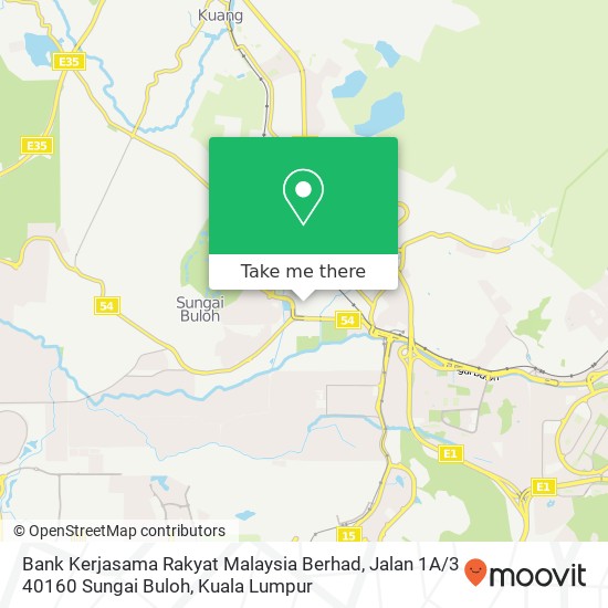 Bank Kerjasama Rakyat Malaysia Berhad, Jalan 1A / 3 40160 Sungai Buloh map