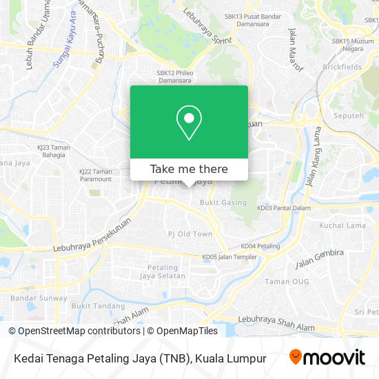 Kedai Tenaga Petaling Jaya (TNB) map