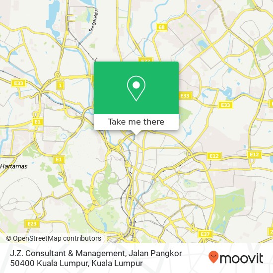 Peta J.Z. Consultant & Management, Jalan Pangkor 50400 Kuala Lumpur