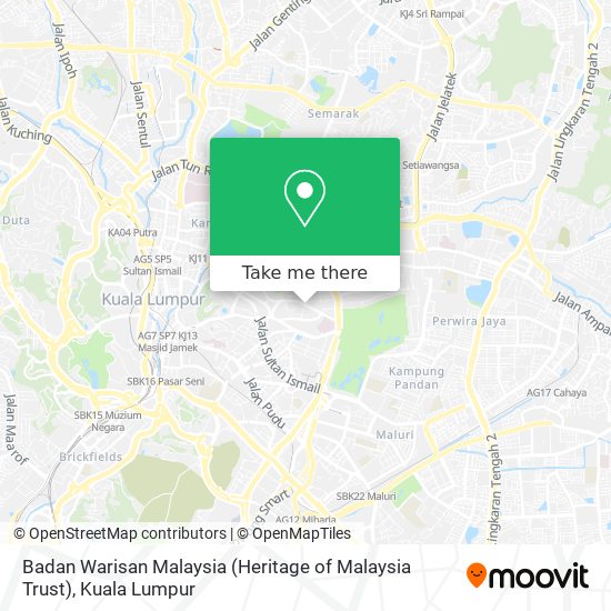 Peta Badan Warisan Malaysia (Heritage of Malaysia Trust)