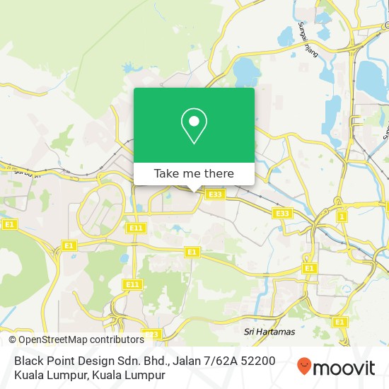 Black Point Design Sdn. Bhd., Jalan 7 / 62A 52200 Kuala Lumpur map