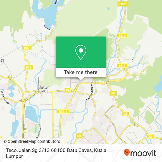 Teco, Jalan Sg 3 / 13 68100 Batu Caves map