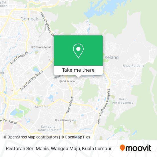 Restoran Seri Manis, Wangsa Maju map