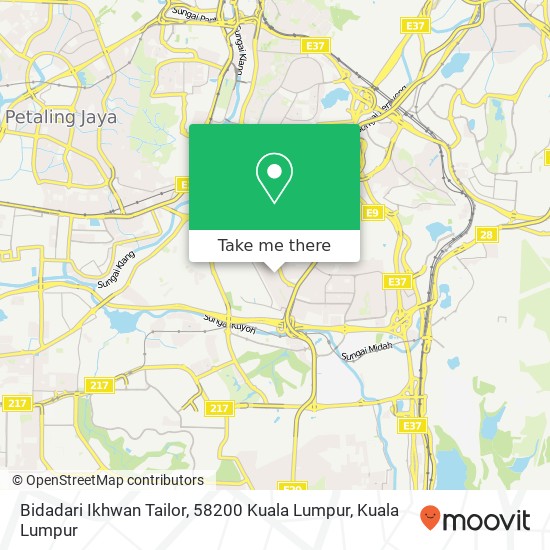 Bidadari Ikhwan Tailor, 58200 Kuala Lumpur map