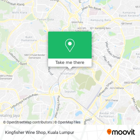 Kingfisher Wine Shop map