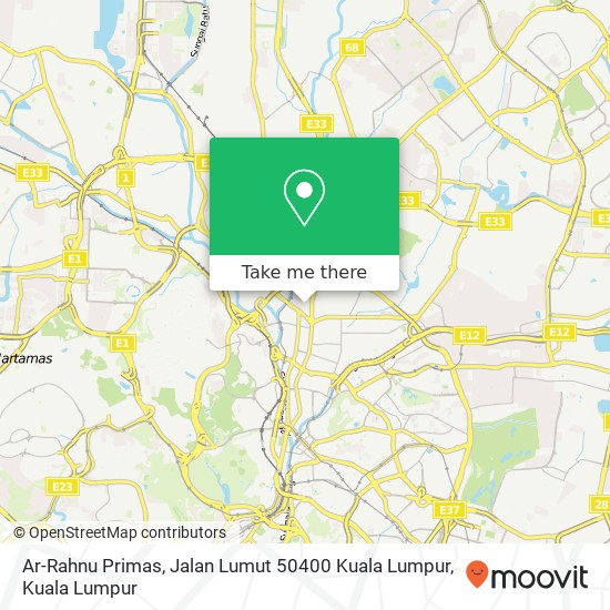 Peta Ar-Rahnu Primas, Jalan Lumut 50400 Kuala Lumpur