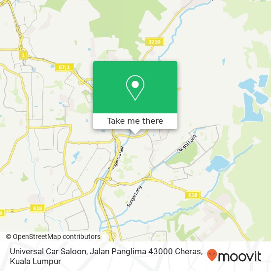 Universal Car Saloon, Jalan Panglima 43000 Cheras map