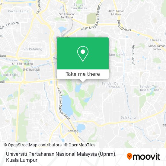 Universiti Pertahanan Nasional Malaysia (Upnm) map
