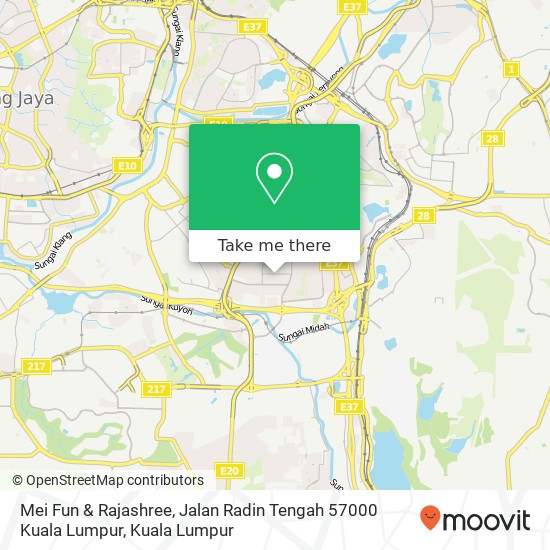 Mei Fun & Rajashree, Jalan Radin Tengah 57000 Kuala Lumpur map