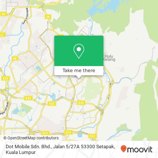 Dot Mobile Sdn. Bhd., Jalan 5 / 27A 53300 Setapak map