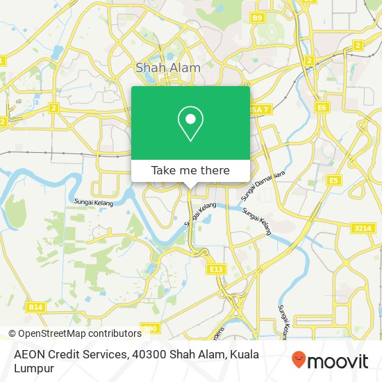 Peta AEON Credit Services, 40300 Shah Alam
