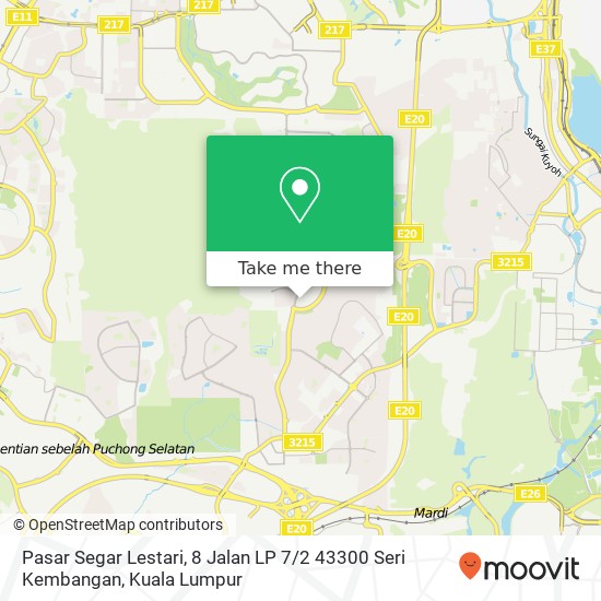 Peta Pasar Segar Lestari, 8 Jalan LP 7 / 2 43300 Seri Kembangan