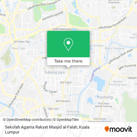 Peta Sekolah Agama Rakyat Masjid al-Falah