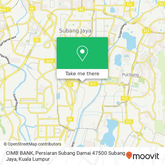 CIMB BANK, Persiaran Subang Damai 47500 Subang Jaya map