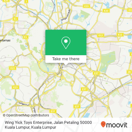 Peta Wing Yick Toys Enterprise, Jalan Petaling 50000 Kuala Lumpur