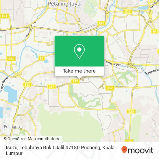 Isuzu, Lebuhraya Bukit Jalil 47180 Puchong map