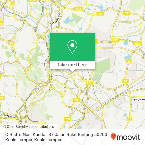 Peta Q Bistro Nasi Kandar, 37 Jalan Bukit Bintang 50200 Kuala Lumpur