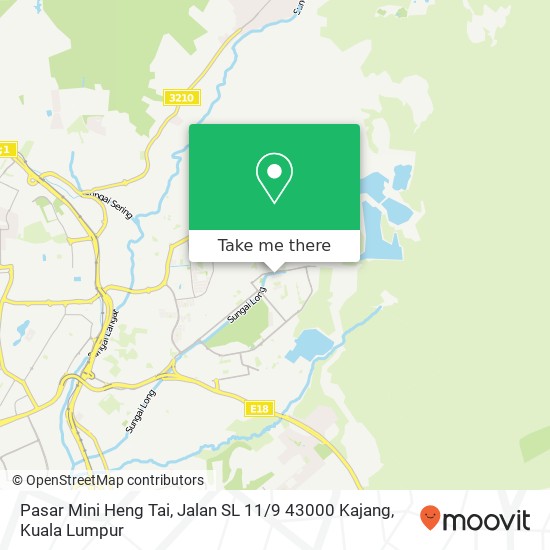 Peta Pasar Mini Heng Tai, Jalan SL 11 / 9 43000 Kajang