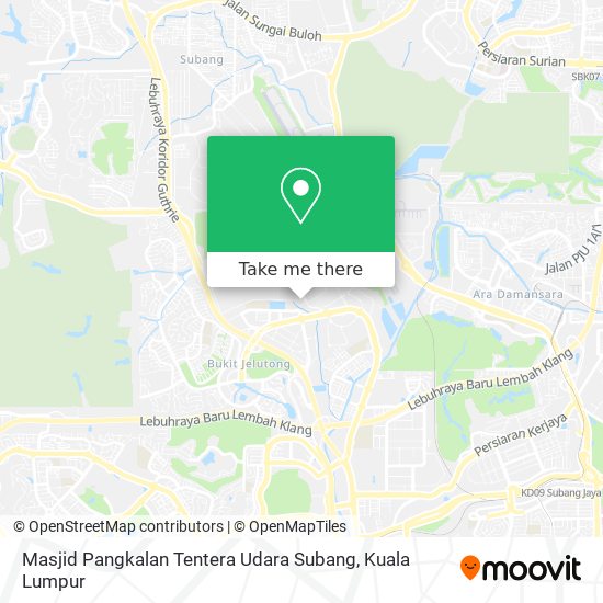 Peta Masjid Pangkalan Tentera Udara Subang