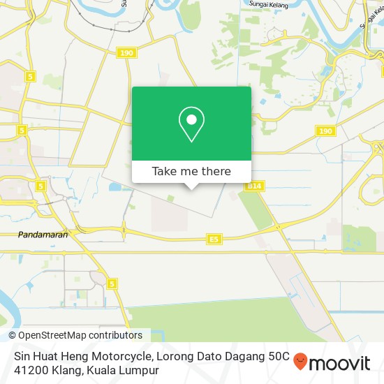 Sin Huat Heng Motorcycle, Lorong Dato Dagang 50C 41200 Klang map