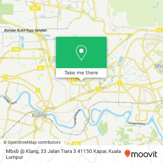 Peta Mbsb @ Klang, 33 Jalan Tiara 3 41150 Kapar