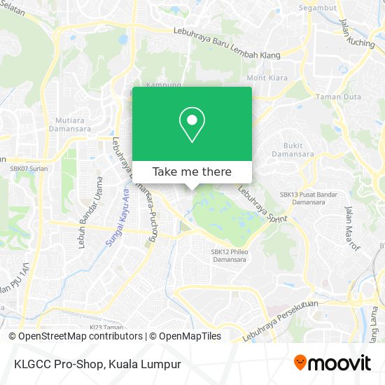 KLGCC Pro-Shop map