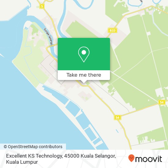 Peta Excellent KS Technology, 45000 Kuala Selangor