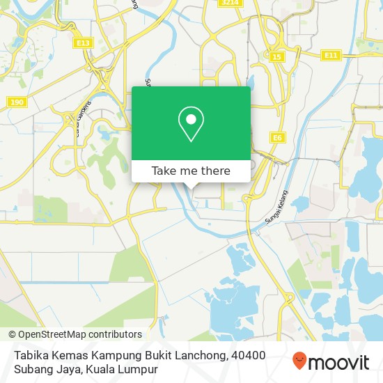 Peta Tabika Kemas Kampung Bukit Lanchong, 40400 Subang Jaya