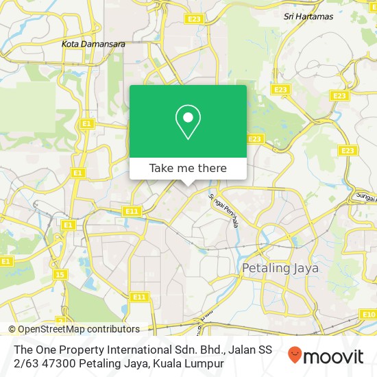 The One Property International Sdn. Bhd., Jalan SS 2 / 63 47300 Petaling Jaya map