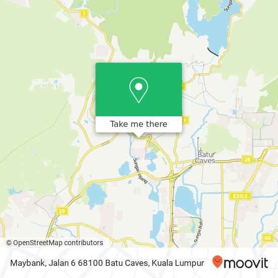 Peta Maybank, Jalan 6 68100 Batu Caves