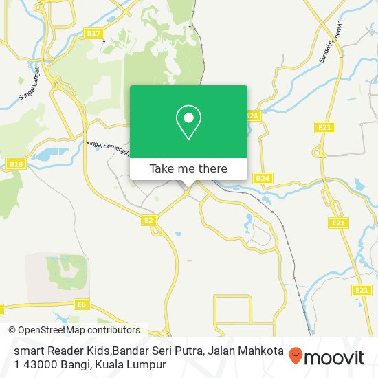 smart Reader Kids,Bandar Seri Putra, Jalan Mahkota 1 43000 Bangi map