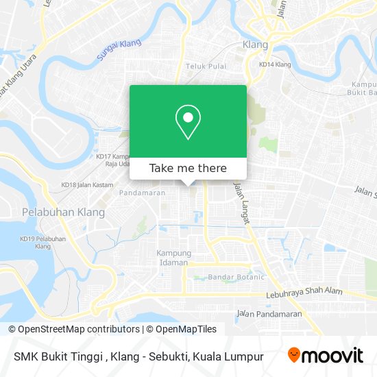 Peta SMK Bukit Tinggi , Klang - Sebukti