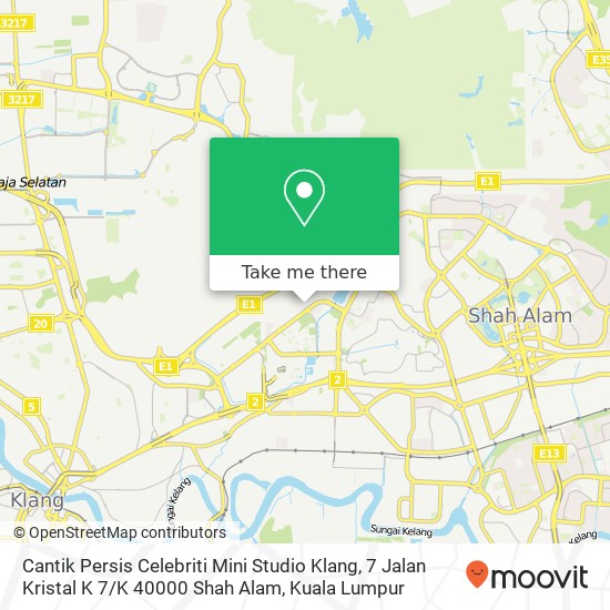 Cantik Persis Celebriti Mini Studio Klang, 7 Jalan Kristal K 7 / K 40000 Shah Alam map