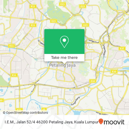 Peta I.E.M., Jalan 52 / 4 46200 Petaling Jaya