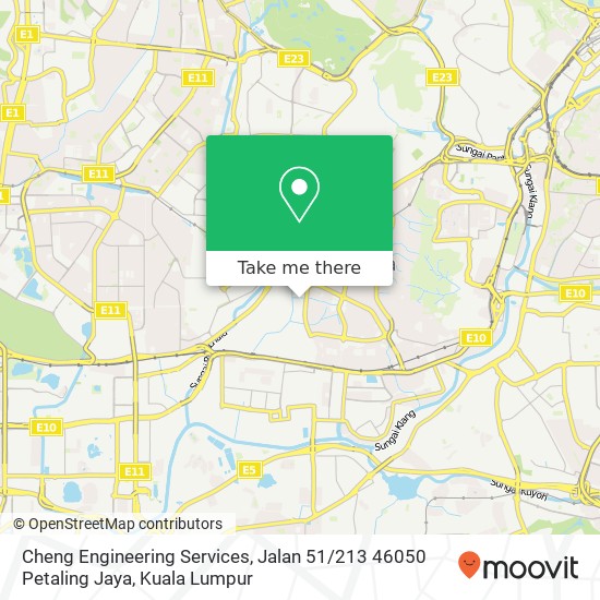 Peta Cheng Engineering Services, Jalan 51 / 213 46050 Petaling Jaya