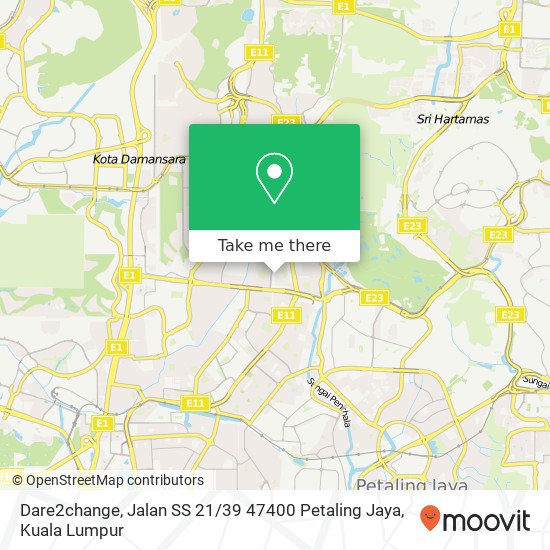 Dare2change, Jalan SS 21 / 39 47400 Petaling Jaya map