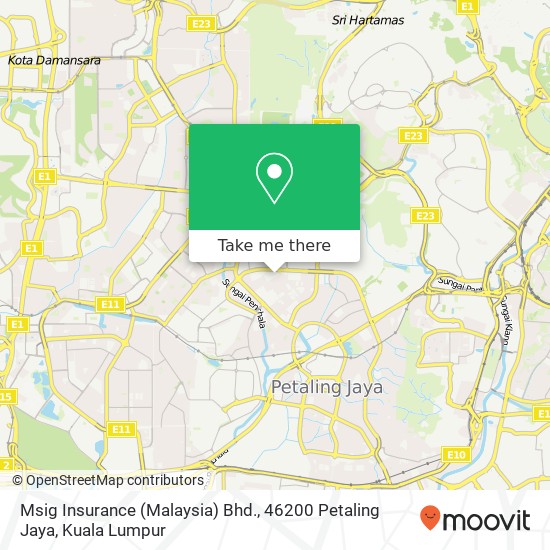 Peta Msig Insurance (Malaysia) Bhd., 46200 Petaling Jaya