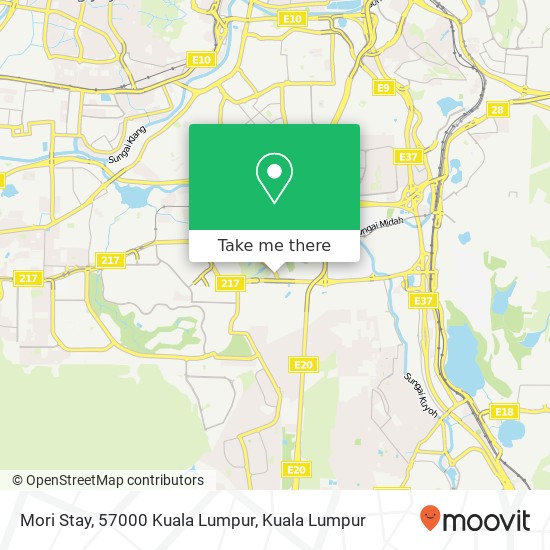 Mori Stay, 57000 Kuala Lumpur map