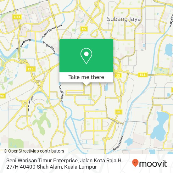 Seni Warisan Timur Enterprise, Jalan Kota Raja H 27 / H 40400 Shah Alam map