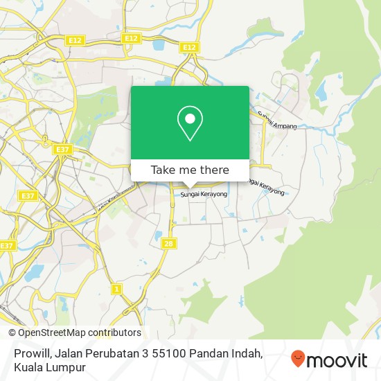 Peta Prowill, Jalan Perubatan 3 55100 Pandan Indah