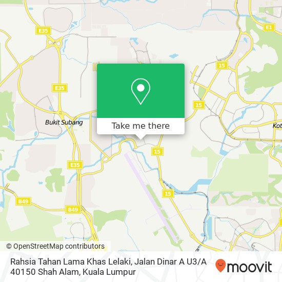 Rahsia Tahan Lama Khas Lelaki, Jalan Dinar A U3 / A 40150 Shah Alam map