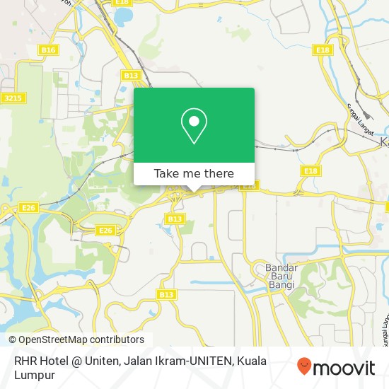 RHR Hotel @ Uniten, Jalan Ikram-UNITEN map